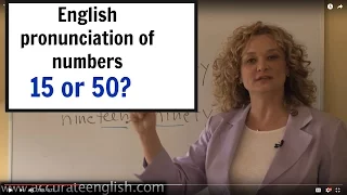 How to pronounce 15 and 50 ("fifty" or "fifteen")English pronunciation of numbers| Accurate English