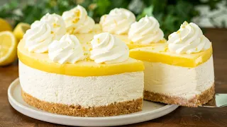 Do you like lemons? 🍋 Make lemon cheesecake without baking! Incredible dessert!