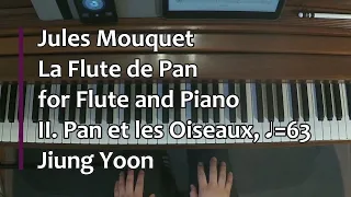 Piano Part- Mouquet, La Flute de Pan for Flute and Piano, II. Pan et les Oiseaux (♩=63)