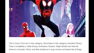 'Spider-Man: Into the Spider-Verse' Wins Best Animated Feature At Golden Globes