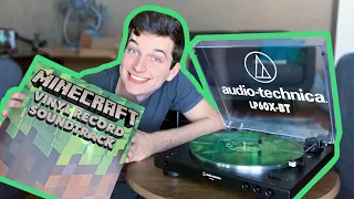 unboxing a record player JUST to play minecraft music - Audio Technica LP60XBT