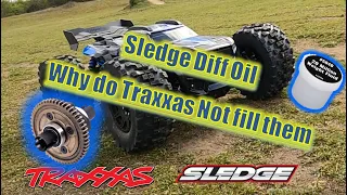 Traxxas Sledge Diff Oil Servicing - how to stop tyres ballooning