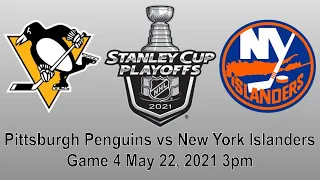 Pittsburgh Penguins vs New York Islanders Game 4 Live Play by Play Reaction + Chat