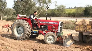 Massey Ferguson 385 | Hydraulic Power Front Blade Working | Punjab Tractors