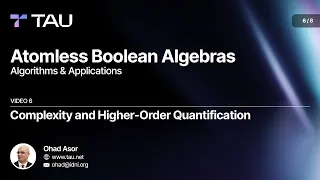 Atomless Boolean Algebras - Complexity and Higher-Order Quantification - 6 / 8