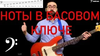 Ноты в басовом ключе