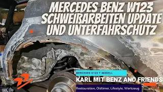 Mercedes W123 T-Modell Schweißupdate und Unterfahrschutz