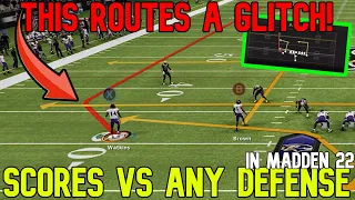 UNSTOPPABLE GLITCH PLAY!💯 Both Routes SCORE VS ANY DEFENSE in Madden NFL 22! Offense Tips and Tricks