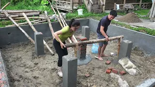 FULL VIDEO: Start To Finish Build Fish Pond Construction, Brick & Concrete - Farm Life