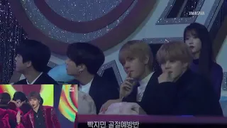 [FANCAM] 180110 BTS Reaction to "Wanna One - Energetic" @ 32nd Golden Disc Awards 2018