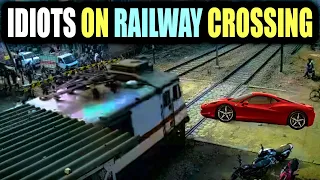Moments of Madness At Railway Crossings -  Idiots vs Train