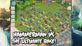 Boom Beach - THE ULTIMATE BASE! Hammerman WIN 1st Try, Perfect Base Layout!