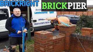 Bricklaying-building a brick pier