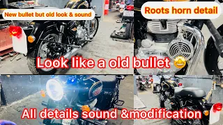 New 2024 Bullet 350 modification with no. Plate like old bullet&sound 🤩all Daut clear #royalenfield