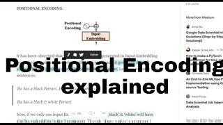 What is Positional Encoding used in Transformers in NLP