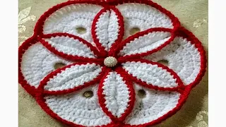 Wow!! beautiful design/crochet new design for thalposh/tablemat/blanket.