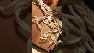 how to splice two ends of 8 strands mooring rope