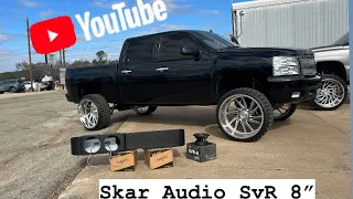 Skar audio SvR 8”s Chevy 2012 custom box under the seat