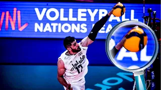 His Monster Spikes Can Break The Ball | Amin Esmaeilnezhad | VNL 2022 (HD)