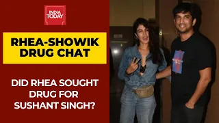 Rhea Chakraborty And Brother Showik Drug Chats From March Accessed; Rhea Sought Drugs For Sushant?