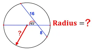 Find the Radius of the circle | (Important Geometry and Algebra skills explained) | #math #maths