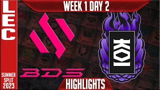 BDS vs KOI Highlights | LEC Summer 2023 W1D2 | Team BDS vs KOI