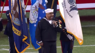Goosebumps: Ret Naval Petty Officer, First Class, Generald Wilson sings the Star-Spangled Banner