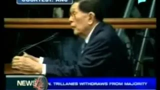 Sen. Trillanes and Sen. Enrile engages in word war; Sen. Trillanes, walks out