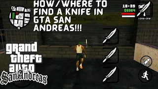 How/where to find a knife in Gta San Andreas (iOS Gameplay)