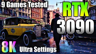 RTX 3090 24GB | PC Gameplay Tested in 8K in 9 Games