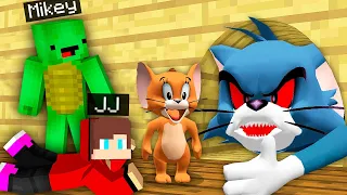 JJ and Mikey HIDE From Scary TOM and Jerry EXE in Minecraft Challenge Maizen 100 days