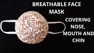 Improved design: mask covering chin, nose and mouth but very breathable/ DIY very simple.