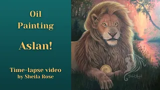 Oil painting Aslan