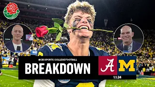 Michigan OUTLASTS Alabama in OT to advance to National Champ. I Rose Bowl Recap I CBS Sports