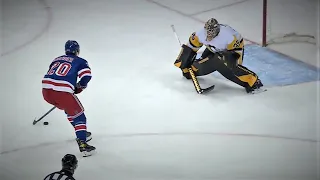 Chris Kreider Scores Number 43 On The Season in ALL ALONE On This Zibanejad Stretch Pass