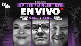 🔴 EN VIVO | TERCER debate CAPITALINO entre Brugada, Chertorivski y Taboada
