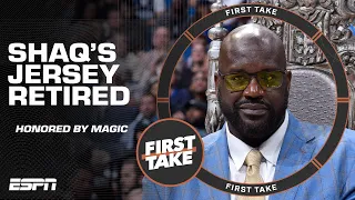 RIDICULOUS! - Stephen A. AGREES with Mad Dog's take on Shaq's Magic jersey retirement 👀 | First Take