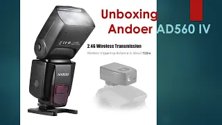 Andoer AD560 IV Speedlight flash light Unboxing For DSLR