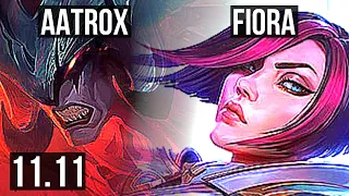 AATROX vs FIORA (TOP) | 8 solo kills, 1100+ games, 13/2/6, Legendary | EUW Challenger | v11.11
