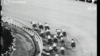 Horse race at Santa Anita Park (1937)