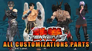 Tekken 5 (PCSX2) - All character customization parts