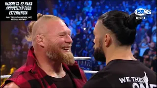 Brock Lesnar invade promo de Roman Reigns e eles caem na porrada - Smackdown 01/10/21