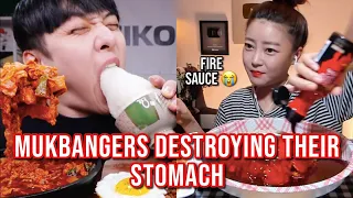 mukbangers DESTROYING their stomachs with spicy food