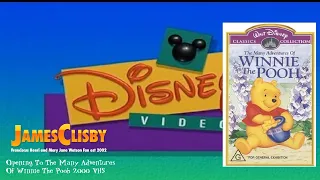 Opening To The Many Adventures Of Winnie The Pooh 2000 VHS