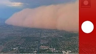 Aerial footage: Massive dust storm envelopes Phoenix, Arizona