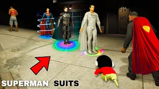 Shin Chan & Franklin Stealing The Most Powerful Super Man Suits & Got All Super Powers Gta in Telugu