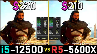 i5-12500 vs Ryzen 5600X - 7 Games Test | High Settings at 1080p | Tech MK