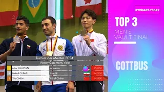 Top 3 in Men's Vault Final - 2024 Cottbus Gymnastics Apparatus World Cup