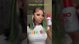 Hair Challenge! 🧶Add Green Color Hair Track On Short Bob Wig To Get Highlighter Look Ft.ULAHAIR