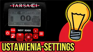 TARSACCI MDT 8000 PRO USER SETTINGS